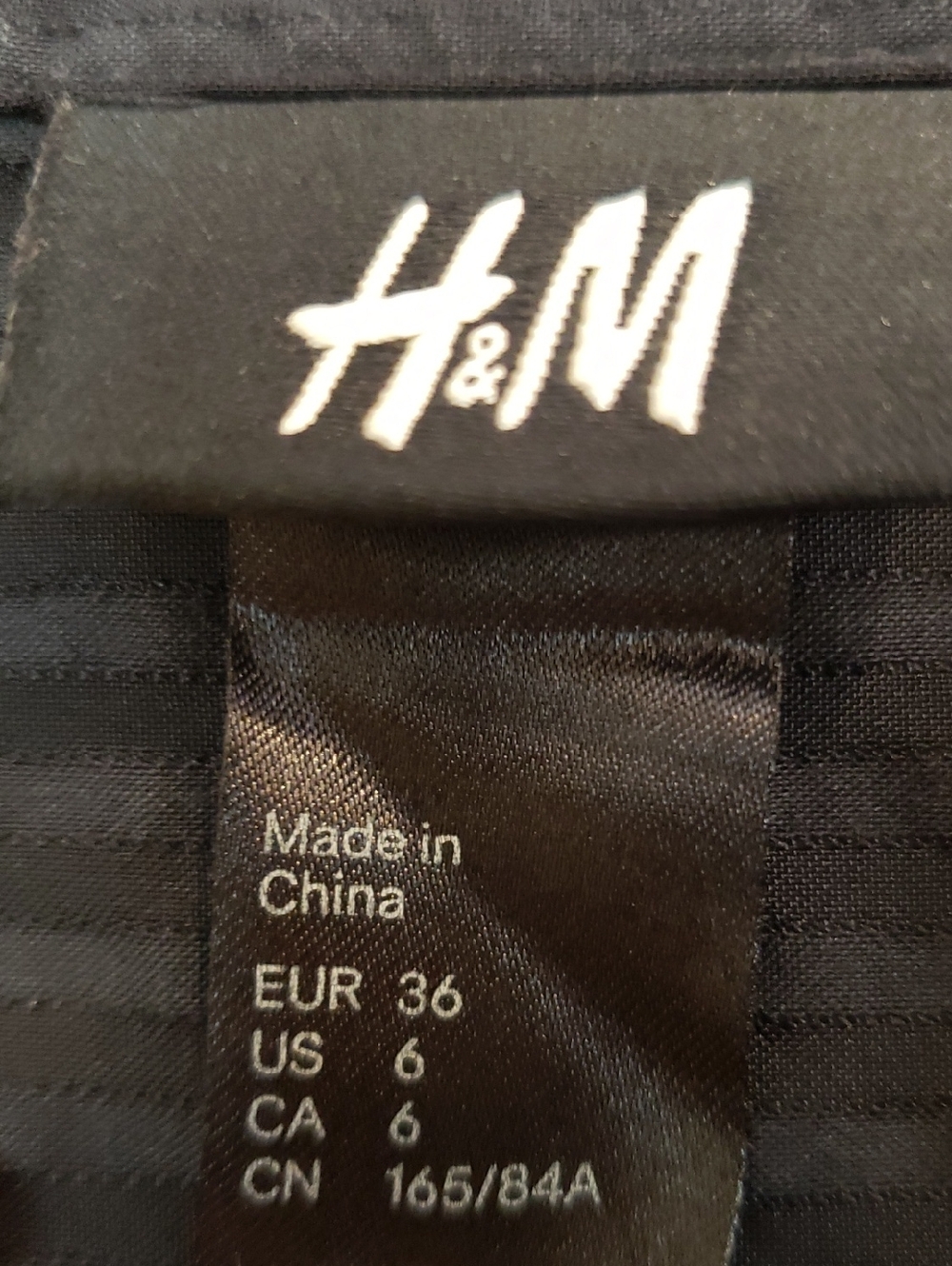 H&M Women's 6 Black on Black Vertical Striped Dress - Picture 3 of 11